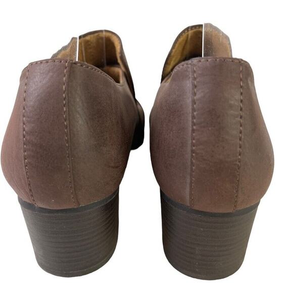 Natural Soul Naturalizer Star Dark Brown Slip On Block Heel Booties Shoes 8.5 - Picture 11 of 16